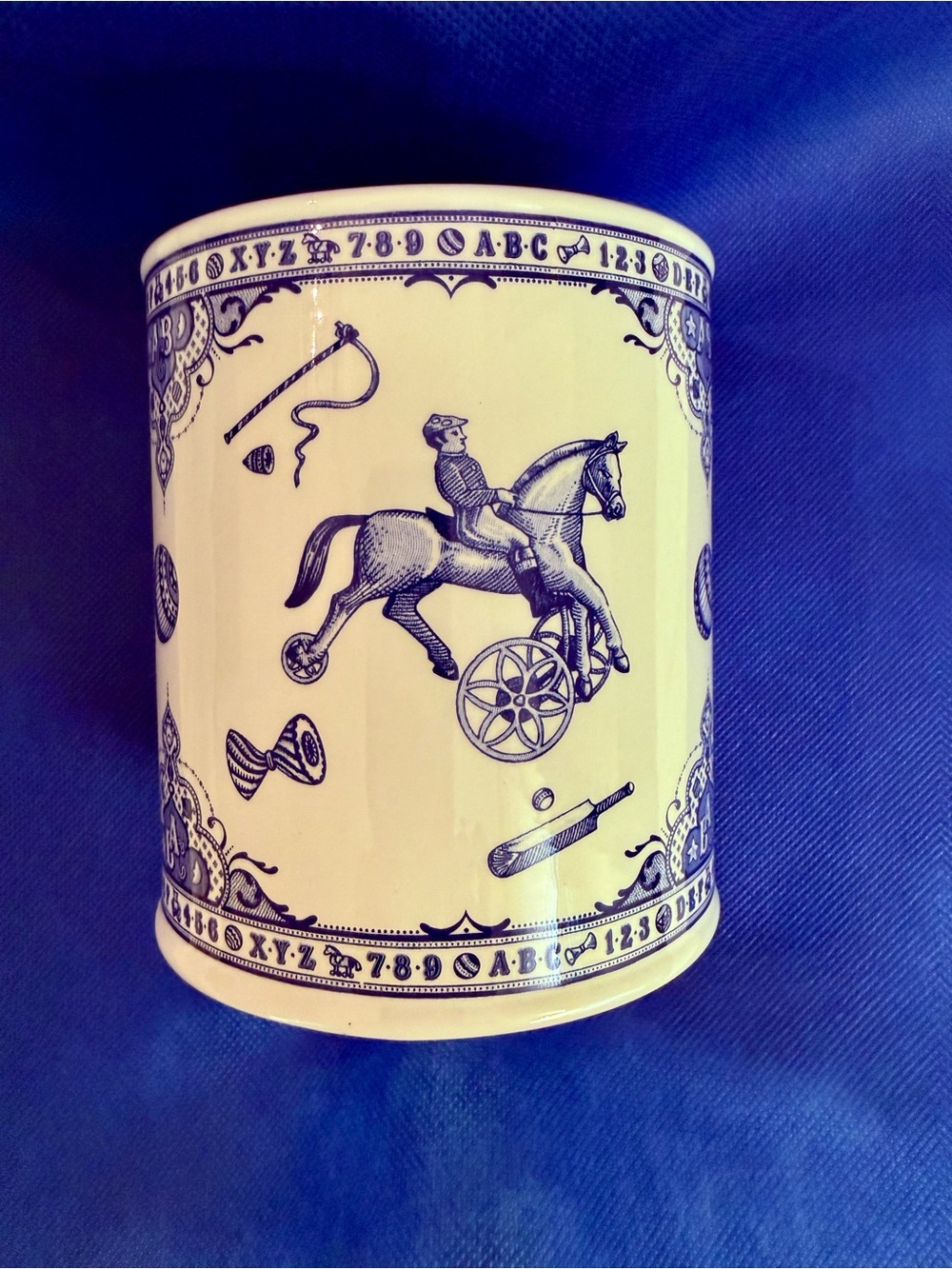 Vintage Spode Edwardian Child Collection Blue & White Coin Bank